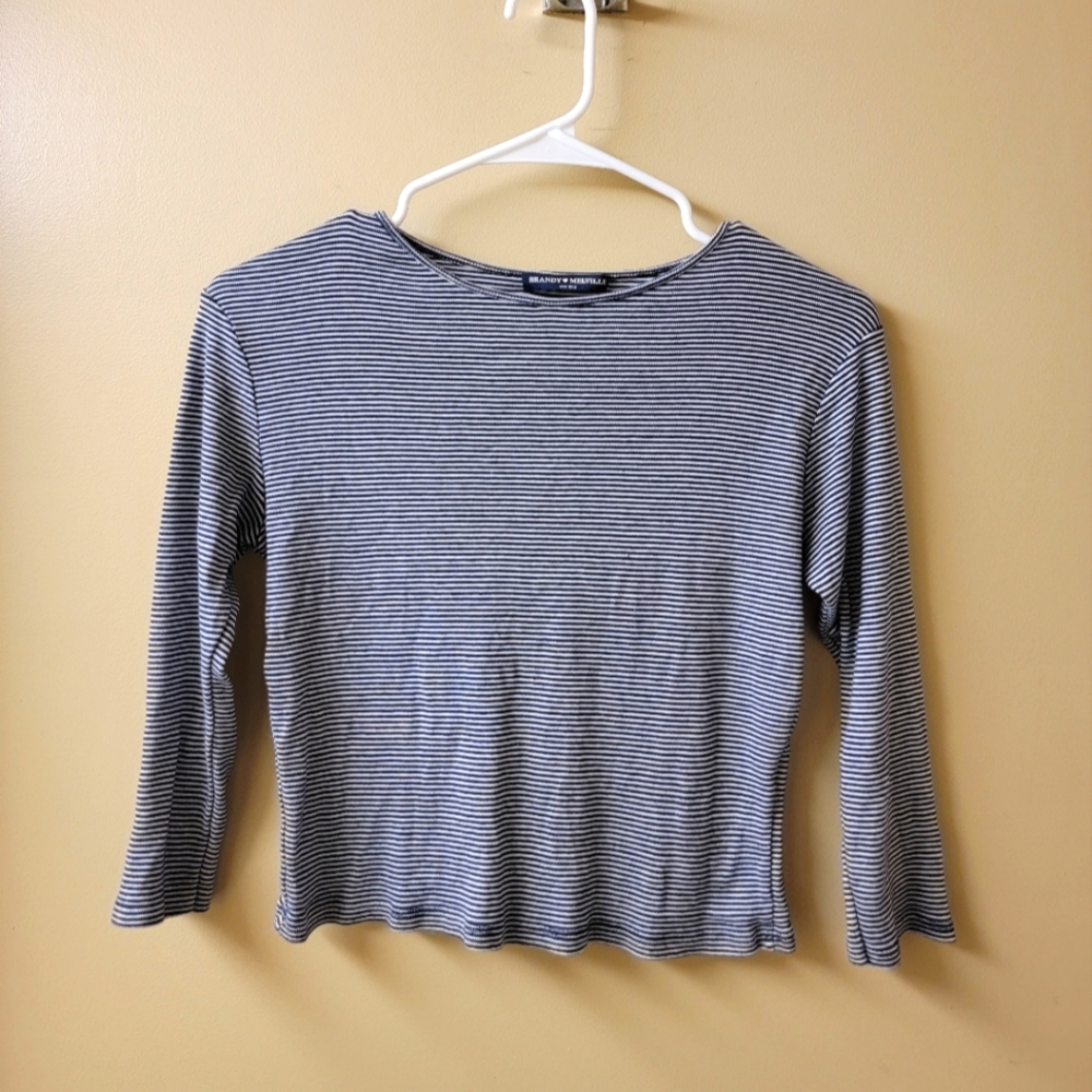 Brandy Melville Nautical Stripe Crop Top